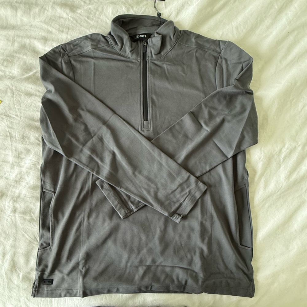 Cuts Dark Gray Quarter-Zip Pullover concorde 1/4 zip overcast XL